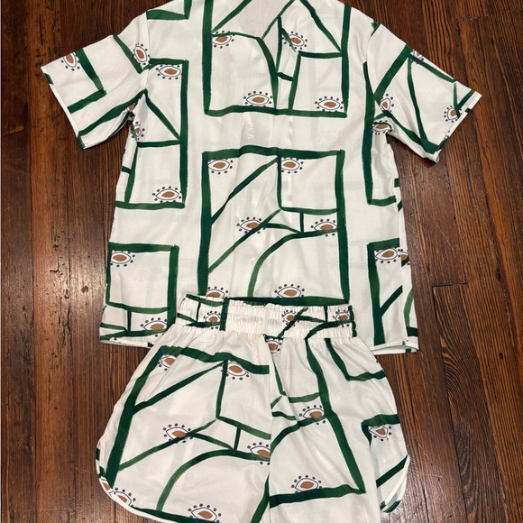 Commense Women’s Drawstring Casual Short Set W/ Pockets In White Sz S NWOT - Picture 4 of 13